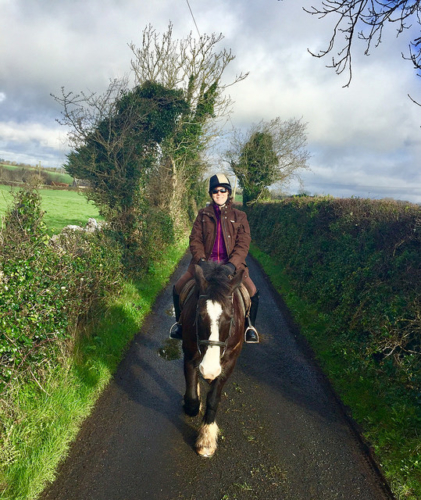 country lane trek, horse riding trek, trail riding in ireland, horse riding in county clare, horse riding with ballyhannon house, nancy d. brown, nancy brown horse riding
