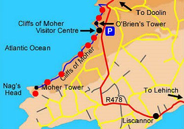 Cliffs Of Moher Map Ireland's Absolutely Stunning Cliffs Of Moher • We Blog The World