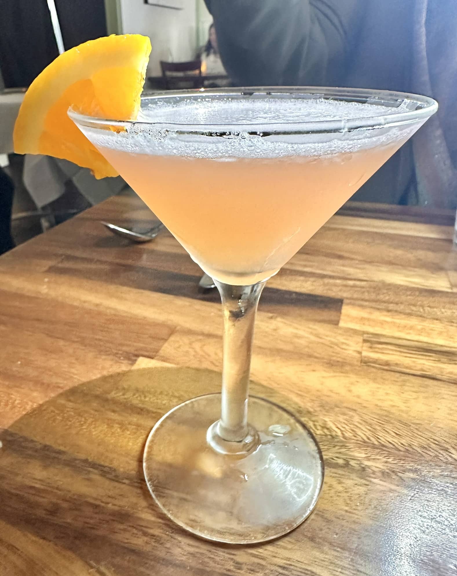 The passionfruit martini at Chapeau
