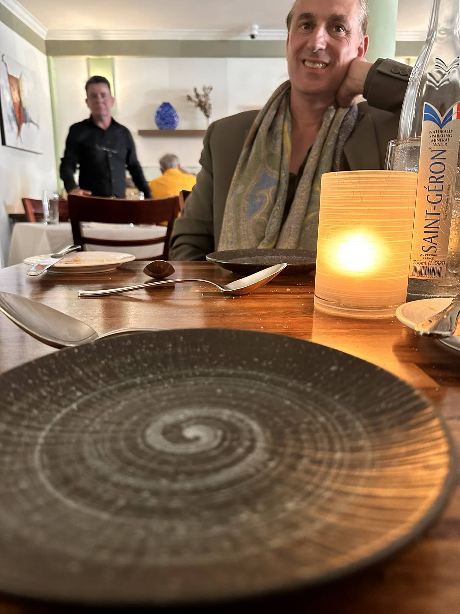 Our cozy table at Chapeau Bistro