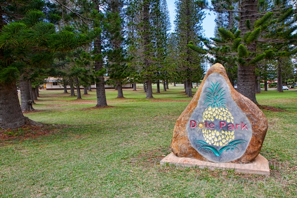 Dole Park Lanai hawaii Dole Park the center of Lanai City