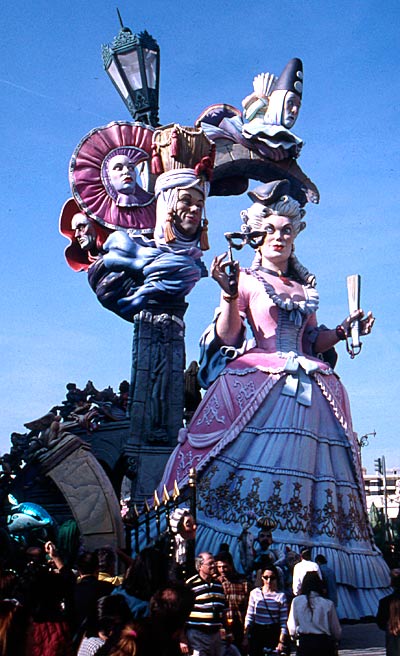Masquerade sculpture at 1999 Las Fallas festival in Valaencia, Spain