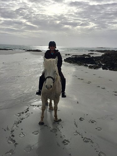 nancy brown, nancy d brown, pony trekking, connemara pony, horse riding, horse, beach, cashel bay, ireland
