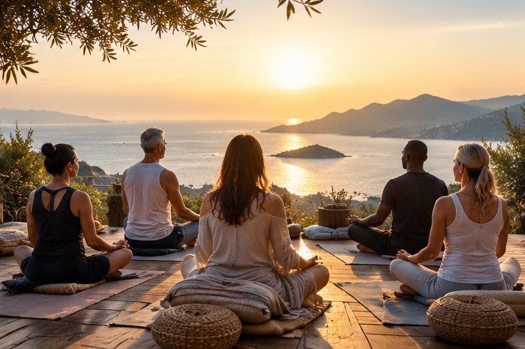 Sunset meditation retreat