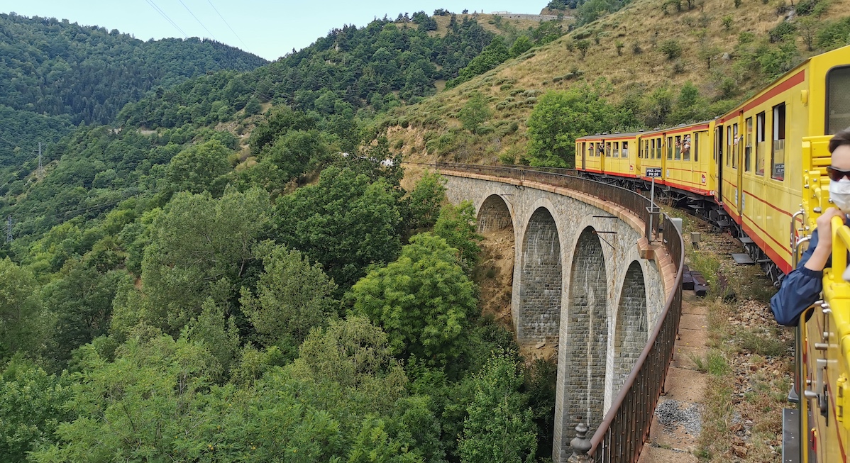 yellow train from Cerdanya