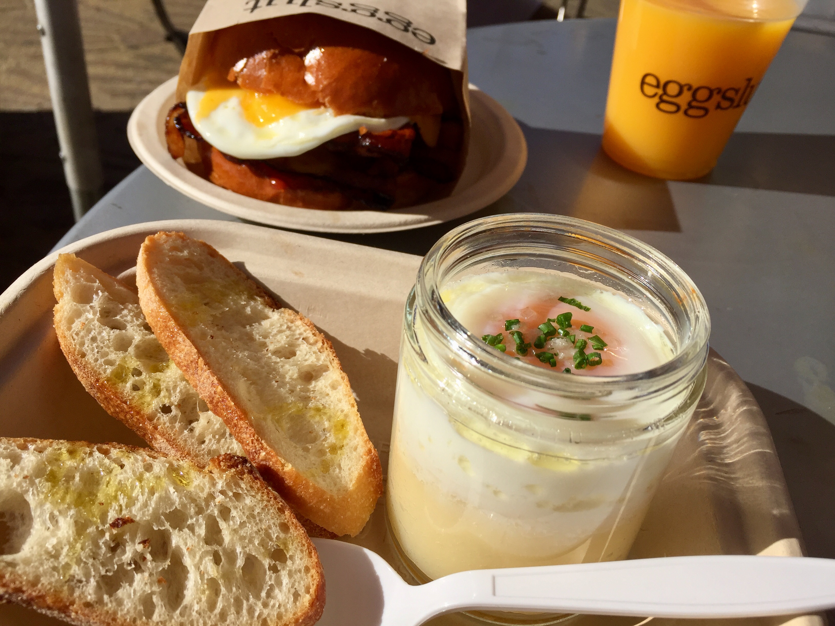 Eggslut breakfast, Grand Central Market in Downtown LA