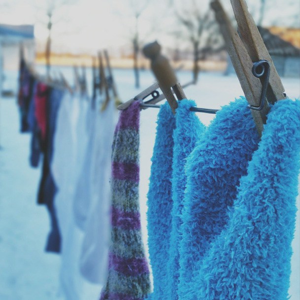 winter Clothesline