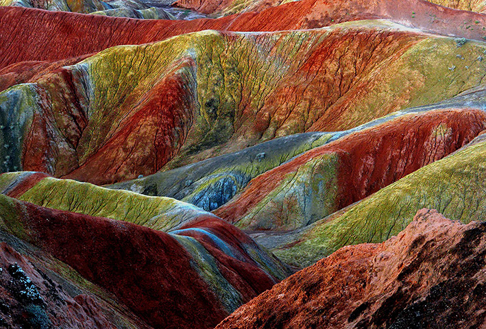 Dizzying Colors In China's 24 Million Year Old Rainbow Mountains
