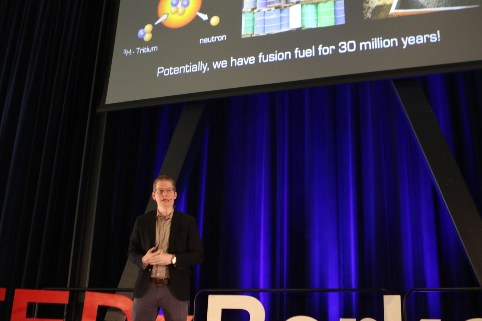 Slide from Patrick Poole's talk: fusion fuel could last 30 million years